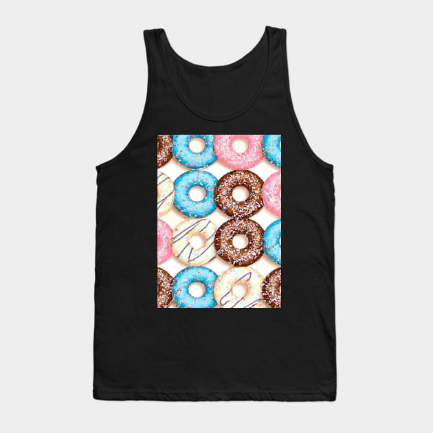 Donuts Pattern Tank Top by maxcode